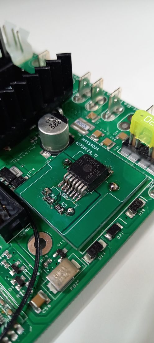 Detail of a stairlift control board