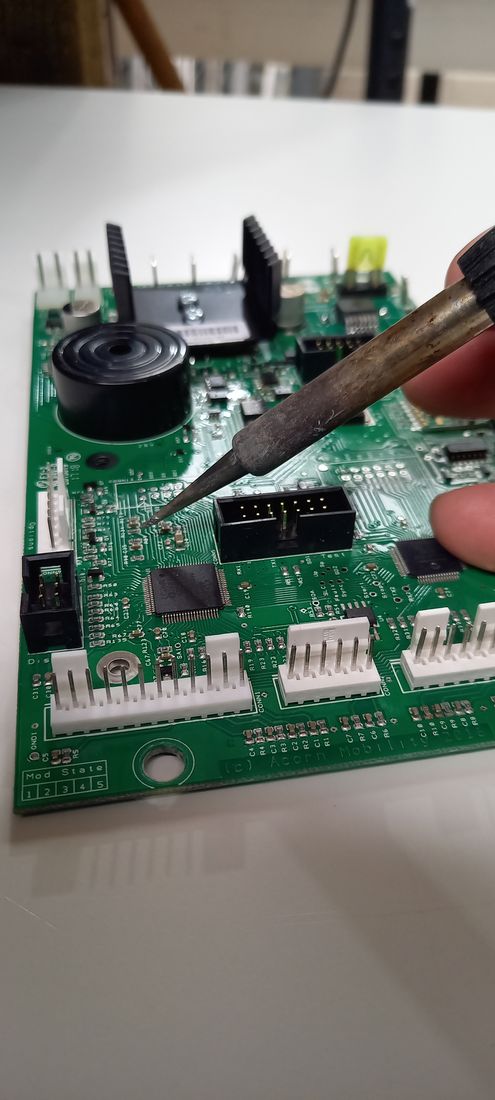 Component-level soldering on a control board